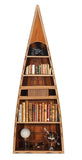 21" Wood Brown Solid Wood Six Tier Boat Bookcase