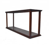 10" Dark Brown And Clear Glass Standard Display Stand