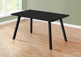 60" X 36" X 31 " Black Black Metal Dining Table