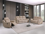 41" Beige Fascinating Leather Reclining Chair