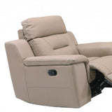 41" Beige Fascinating Leather Reclining Chair