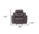 41" Brown Fascinating Leather Reclining Chair