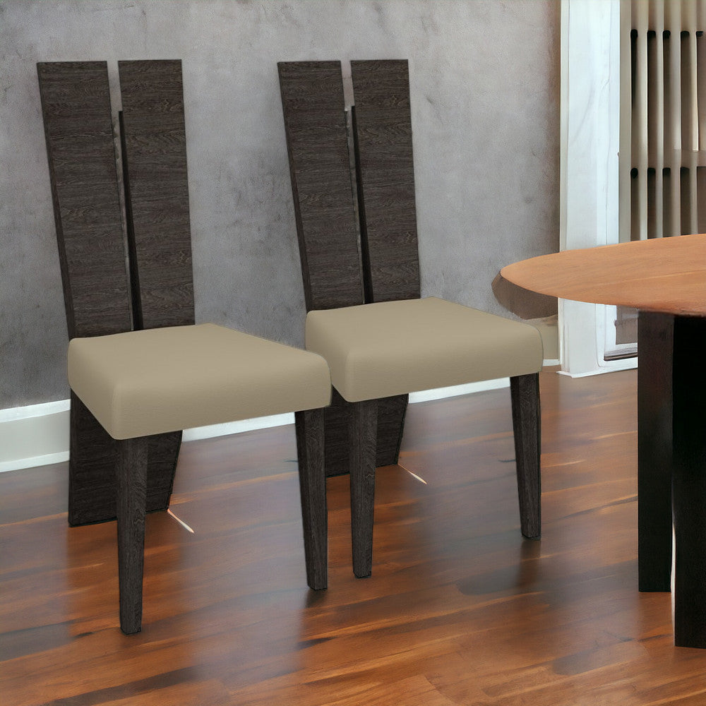 Seven Piece Gray Dining Set with Six Chairs