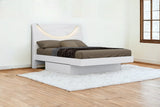 Solid Wood Queen White Bed