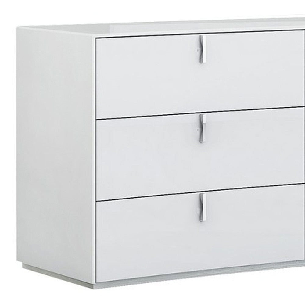 62" X 19" X 30" White  Dresser