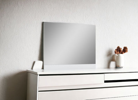 45"  White Partial Frame Dresser Mirror