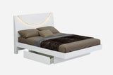 High Gloss White Four Piece King Bedroom Set