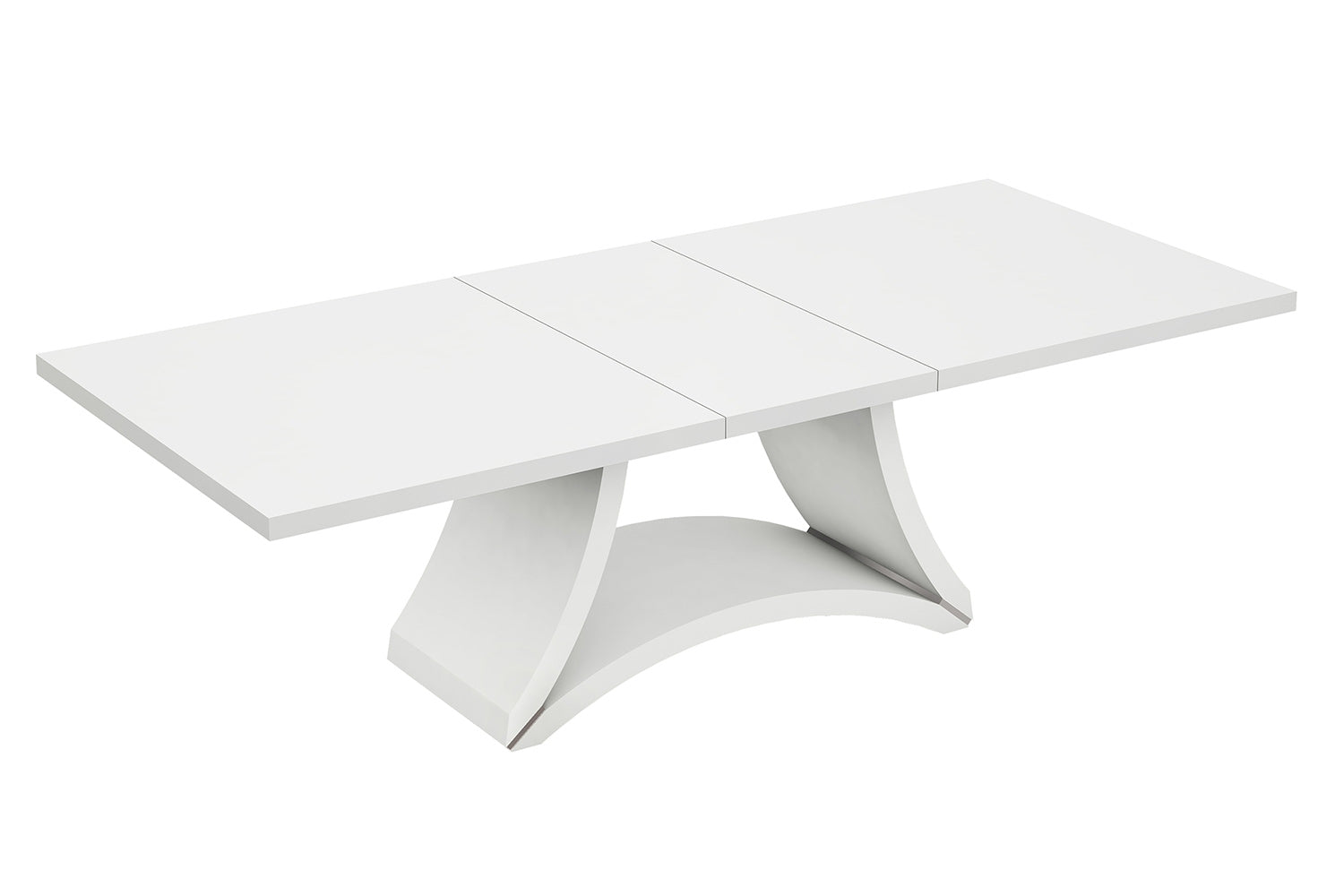 98" White Solid Manufactured Wood Dining Table