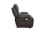 77" Gray Faux Leather Manual Reclining Love Seat With Storage