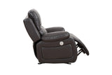 77" Gray Faux Leather Manual Reclining Love Seat With Storage