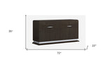 41" Silver and Gray Brown Accent Cabinet With One Drawer