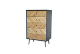 16.75 X 25.5 X 41 Gray Wood Cabinet