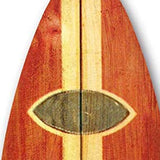 76" X 18" X 1" Walnut Manufactured Wood Surfing Wall Decor