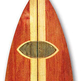 76" X 18" X 1" Walnut Manufactured Wood Surfing Wall Decor