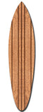 76" X 18" X 1" Natural Brown Thin Stripe Surfboard Wall Art