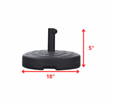 18 X 18 X 5 Black Water Injection Umbrella Base