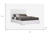 Contemporary White Queen Platform Bed