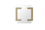 Gold Rectangle Accent Metal Mirror