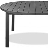 57" Gray Aluminum Folding Dining Table