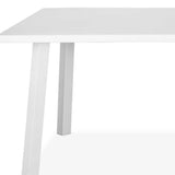 87" White Aluminum Outdoor Dining Table