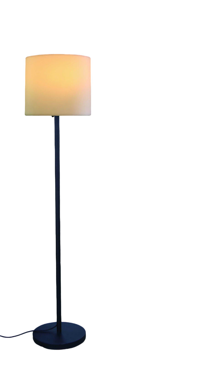 60" Traditional Shaped Floor Lamp With White Drum Shade