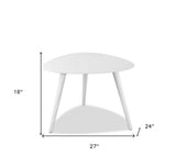 16" White Aluminum End Table