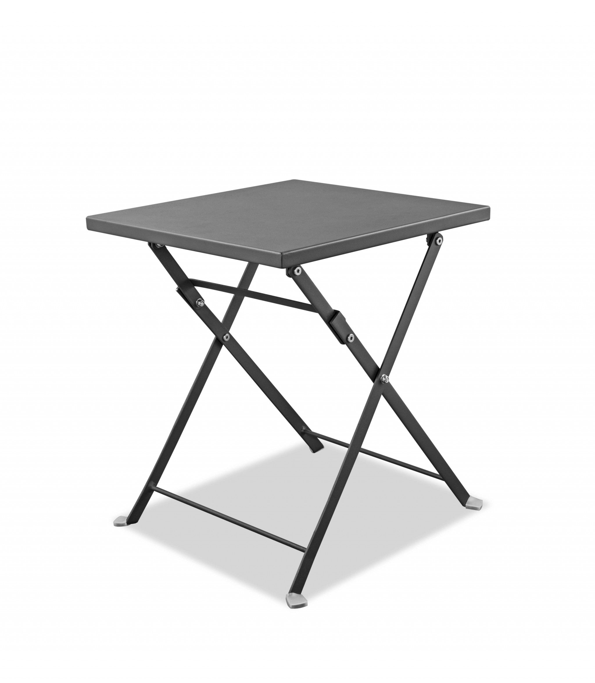 18" Gray Stainless Steel End Table