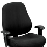 Black Adjustable Swivel Fabric Rolling Office Chair