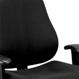 Black Adjustable Swivel Fabric Rolling Office Chair