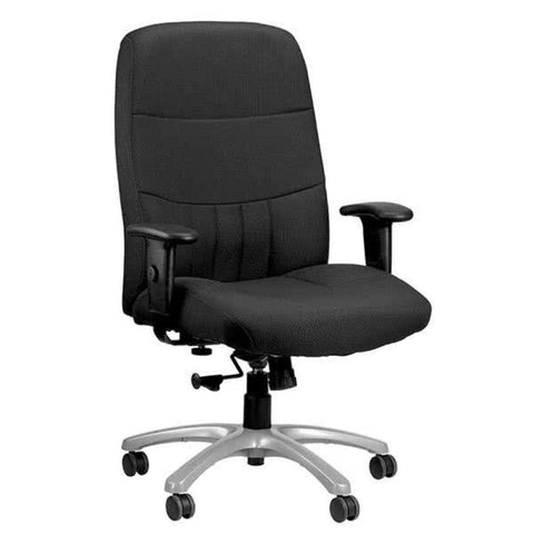 Black Adjustable Swivel Fabric Rolling Office Chair