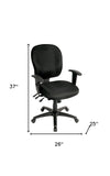 Charcoal Adjustable Swivel Fabric Rolling Office Chair