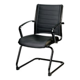 Black Faux Leather Office Chair