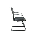 Black Faux Leather Office Chair