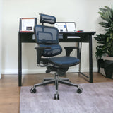 Plum and Silver Adjustable Swivel Mesh Rolling Executive Office Chair