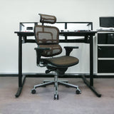 Plum and Silver Adjustable Swivel Mesh Rolling Executive Office Chair