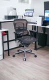 Plum and Silver Adjustable Swivel Mesh Rolling Office Chair