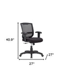 Black Adjustable Swivel Mesh Rolling Office Chair