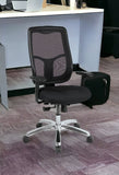 Black and Silver Adjustable Swivel Mesh Rolling Office Chair