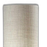 70" Brass Two Light Novelty Floor Lamp With White Drum Shade