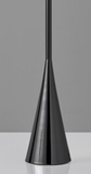 Dramatic Floor Lamp Bell Shaped Base In Black Nickel Finish Metal