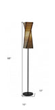 68" Black Novelty Floor Lamp With White Novelty Shade