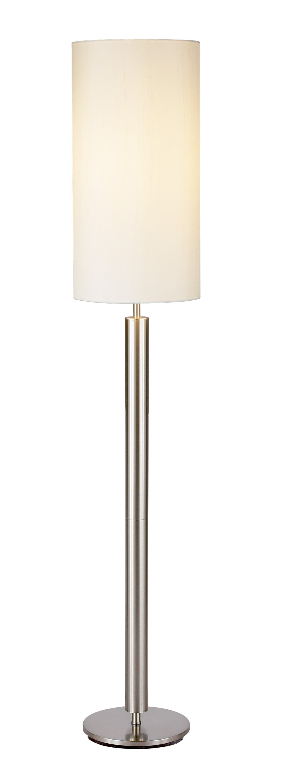 58" Traditional Shaped Floor Lamp With White Drum Shade