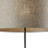 63" Black Traditional Shaped Floor Lamp With Beige Drum Shade