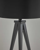 26" Tripod Floor Lamp With White Drum Shade