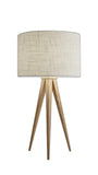 26" Tripod Floor Lamp With White Drum Shade