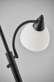 Torchiere Plus Chairside Floor Lamp In Black Metal