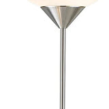 Torchiere Plus Chairside Floor Lamp In Black Metal