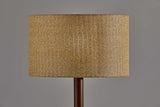 59" Tripod Floor Lamp With Brown Drum Shade