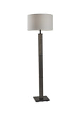 62" Black Traditional Shaped Floor Lamp With Off-White Drum Shade