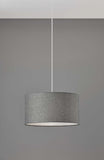 Burlap Fabric Light Brown Electric Drum Pendant Lamp